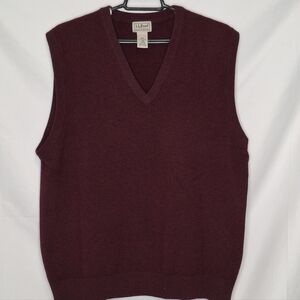 L.L. Bean Lambswool Vest Size Large